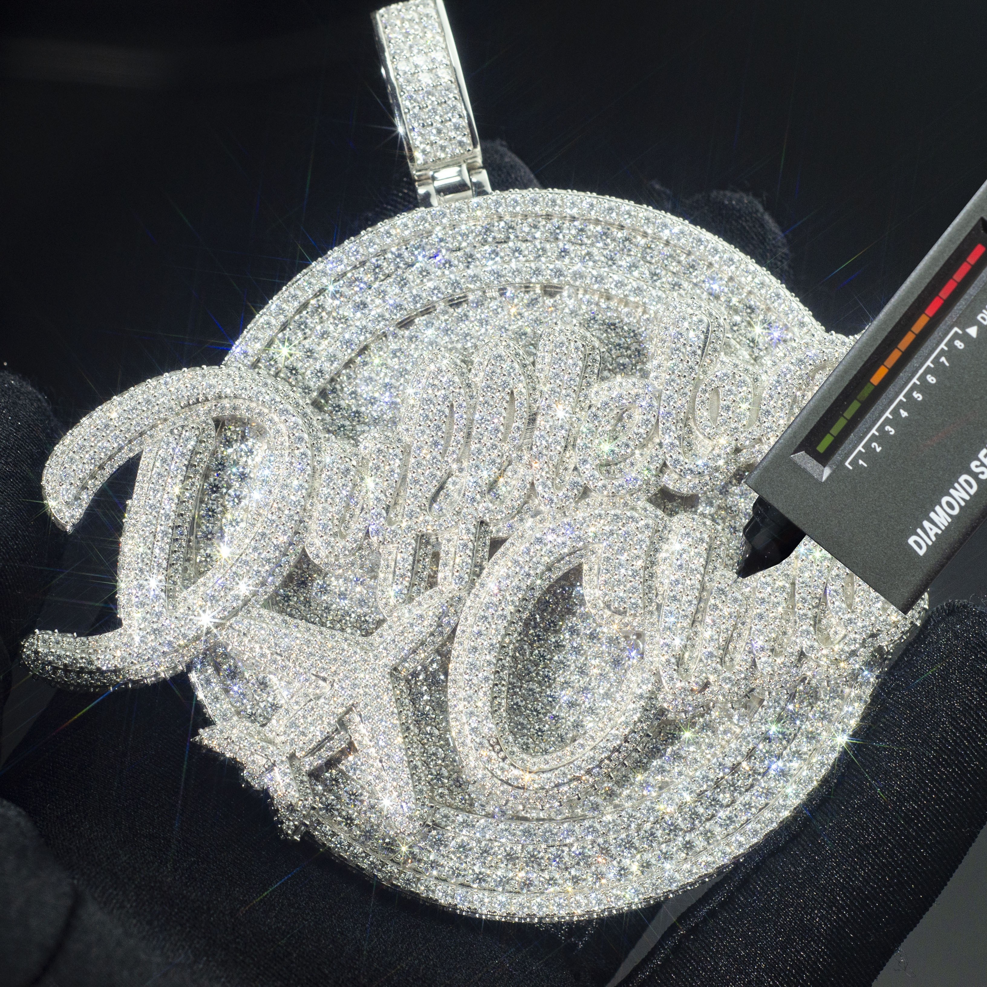 Заводская индивидуальная подвеска VVS Moissanite лабораторная Алмазная цепочка с логотипом в стиле хип-хоп, подвеска, Алмазный тестер, мужские золотые украшения 10 карат