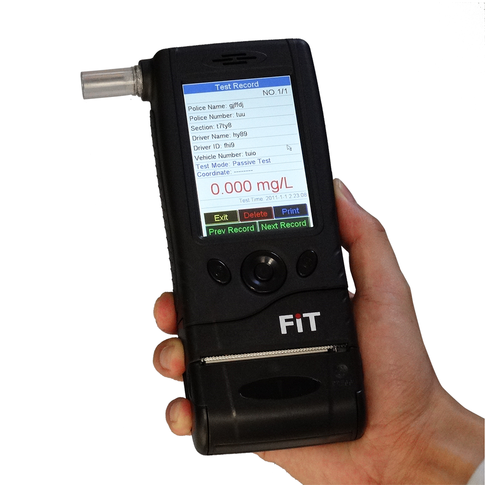 Анализатор алкоголя для правоохранительных органов FiT333 с сенсорной панелью ips, топливный анализатор дыхания со встроенным принтером и футляром для переноски