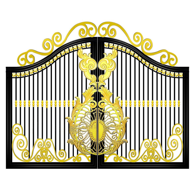 modern style villa electric gate customization villa garden gates automatic swing driveway gate cast aluminum courtyard gate