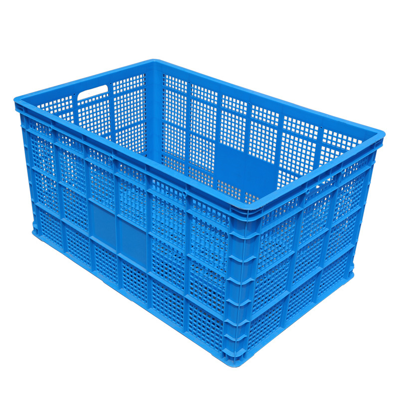 LK Heavy Duty Durable Container PP Plastic Crates Solid Box Perforated Structure Stackable Collapsible Storage Transport