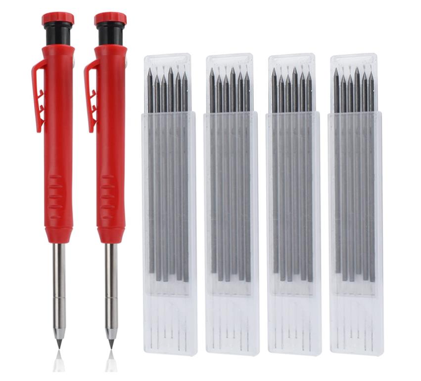 Refill Leads Construction Solid Carpenter Pencils Deep Hole Mechanical Woodworking Pencil