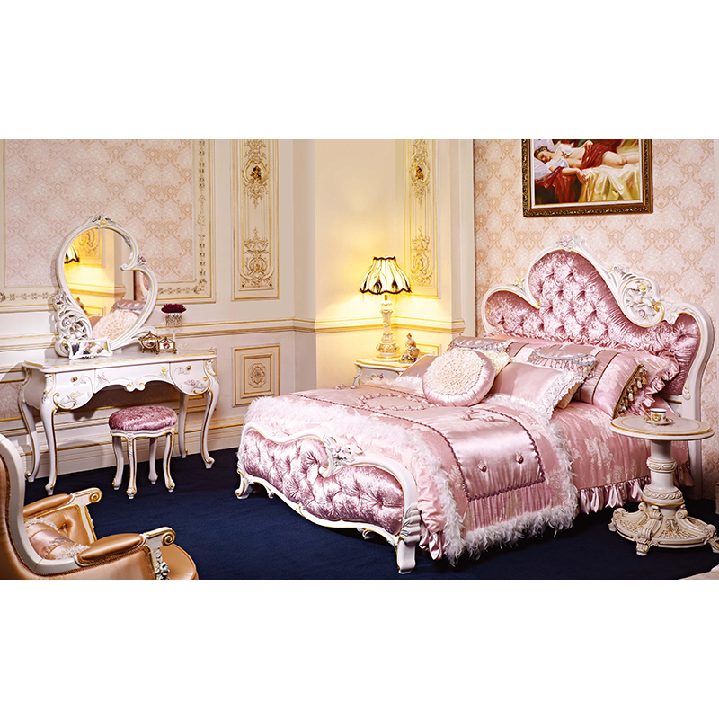 Распродажа, мебель Rococo, кровать принцессы, кровать из французской ткани, роскошные деревянные наборы мебели для спальни