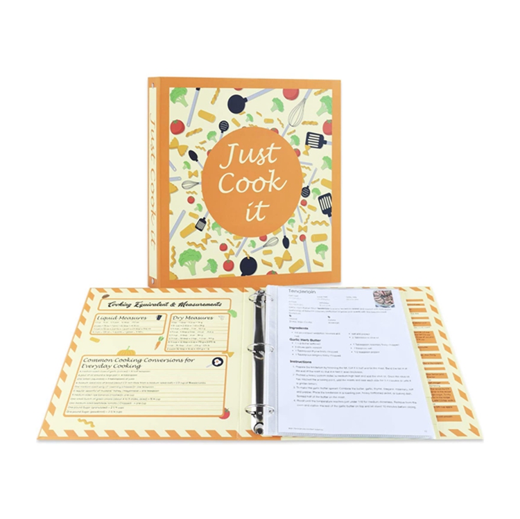 Super Durable Create Your Own Collected Recipes 3 Round Ring Binder Cookbook