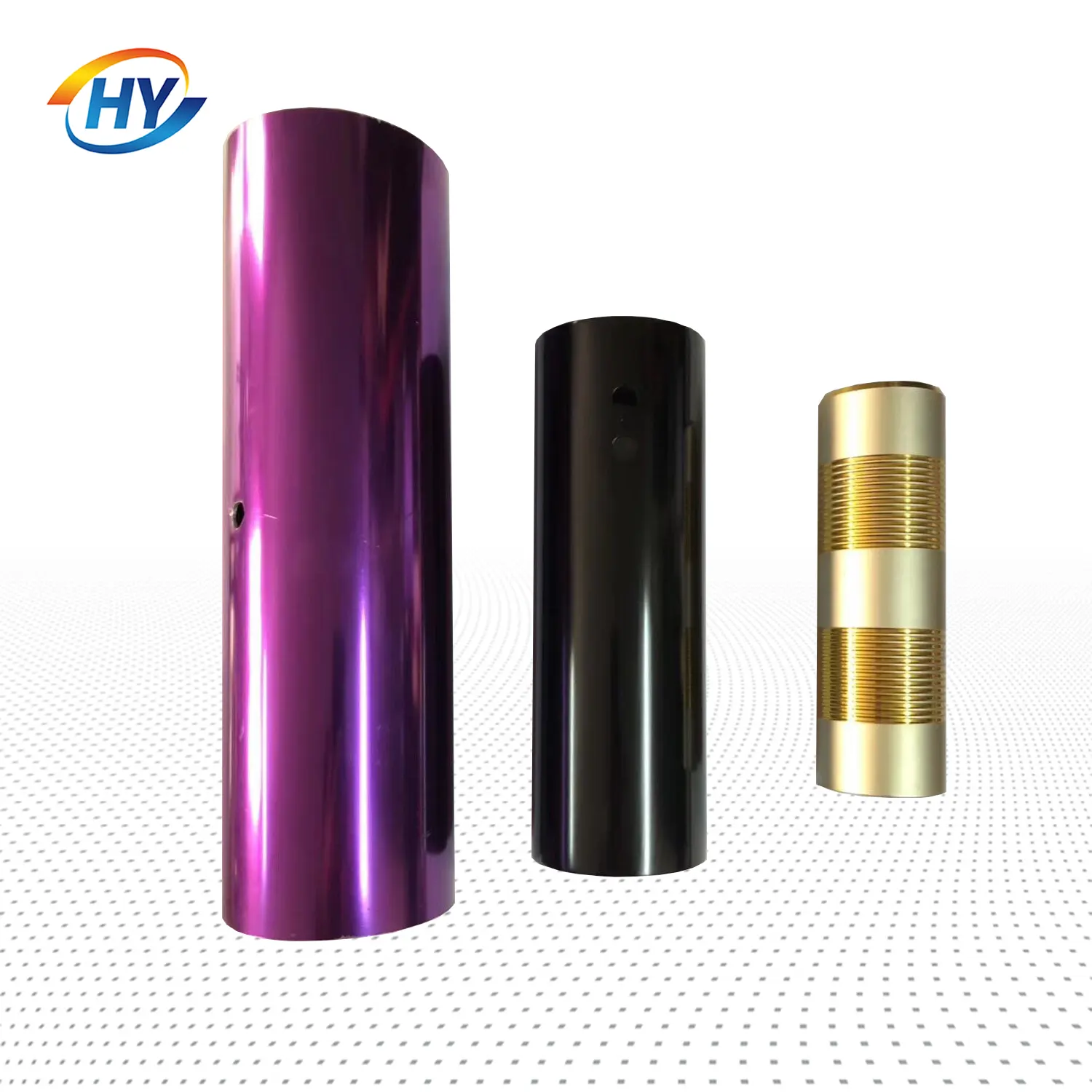 Custom 6 Inch 12 Inch 16 Inch Diameter Bright Dip Anodized Track Curtain Rods Gold Curtain Aluminum Pipe With Clamp Accessories