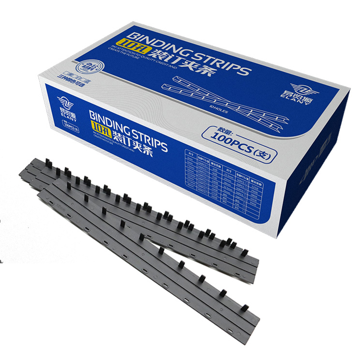 China Manufacturer 297mm Length 10 Holes 10mm Pin A4 Strip Binding For File Binding 100 Pages