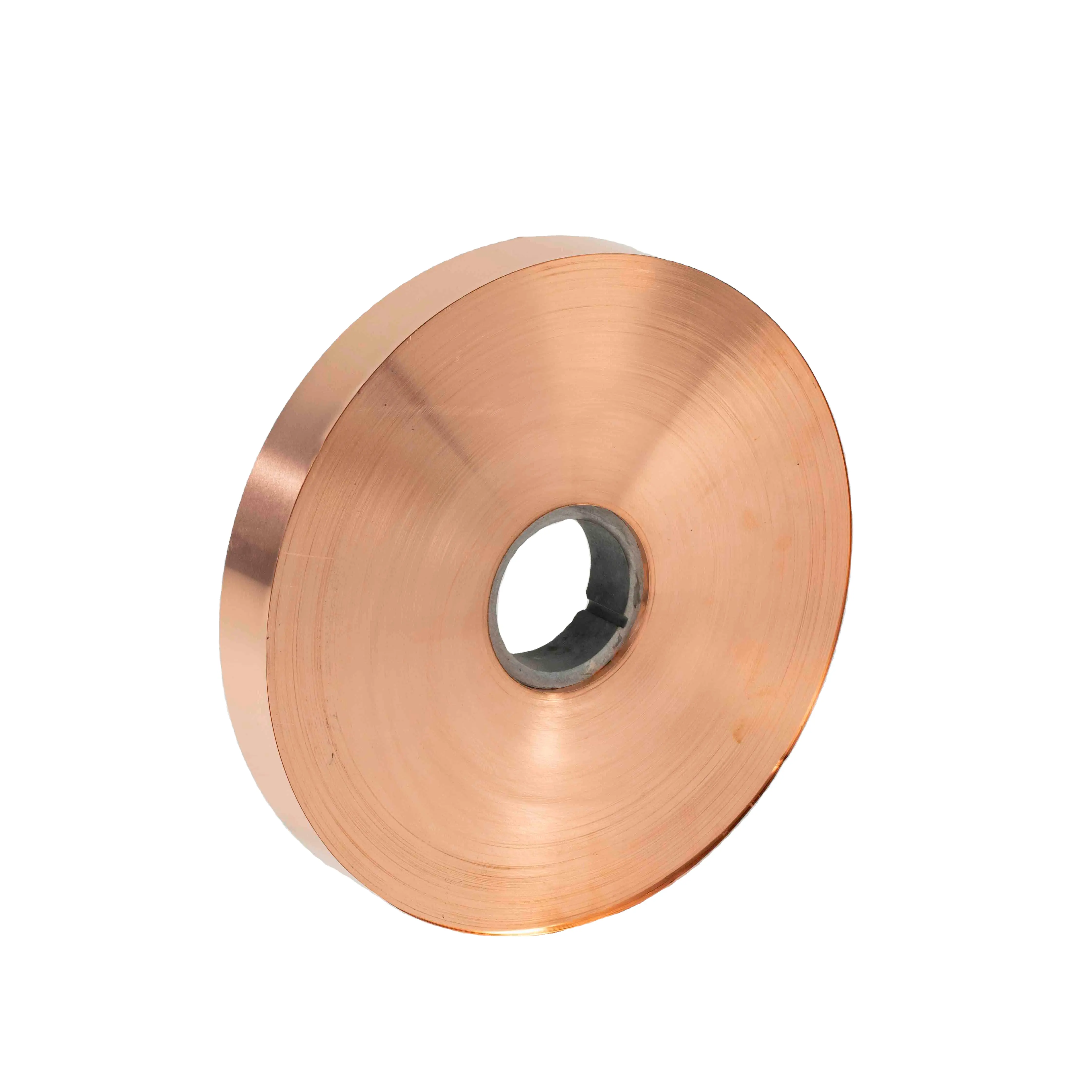 Customized metallic logo leather label copper laminate foil tape shield layer copper foil on-line inspection machines