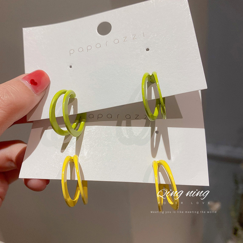 Jewelry 925 silver needle Korean East Gate fashion simple personality earrings C-shaped Earrings net red temperament Design