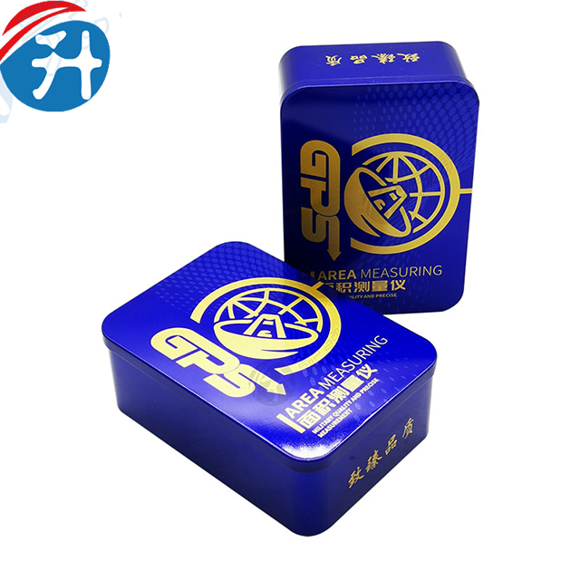 blue cans mini sliding tin box lip balm metal case solid perfume packing box brow box