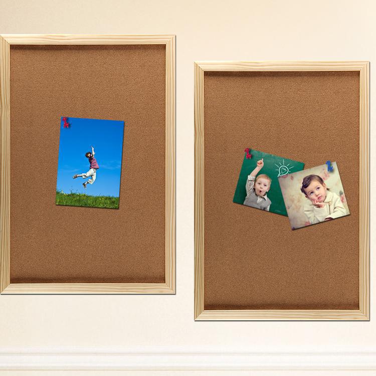 Bulletin Board Paper Wood Frame Linen Bulletin Board Cork Adhesive
