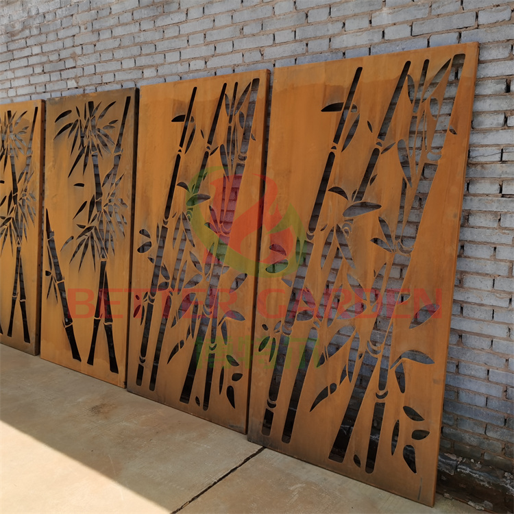 Corten стальной экран металлические экранные панели конфиденциальность стальной конфиденциальный экран сад