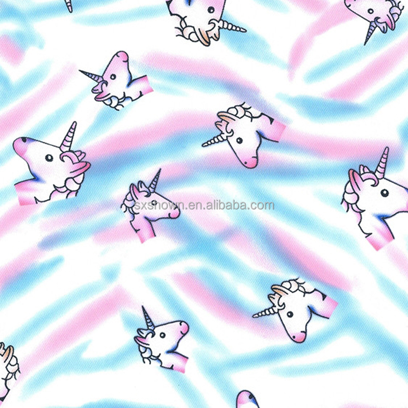 Shaoxing Professional customizable Liverpool knitted rayon fabric popular animal printing fabric unicorn