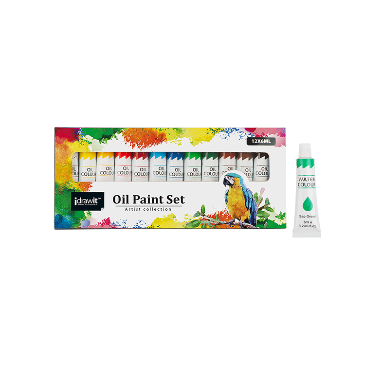 Oil Paints for Painting Custom 12 Colors 6ml Oil Paints Aluminum Tubes Kit