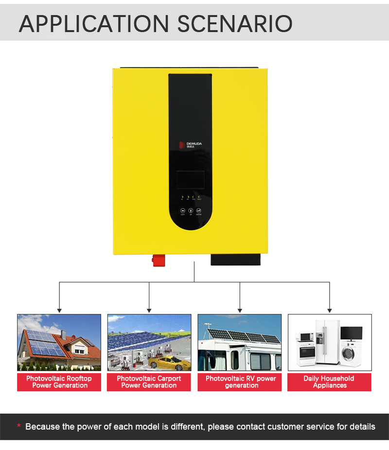DEMUDA High Quality 3500W MPPT All In One Pure Sine Wave Power Off Grid 24V 48V with Wifi 5.5KW Hybrid Solar Inverter