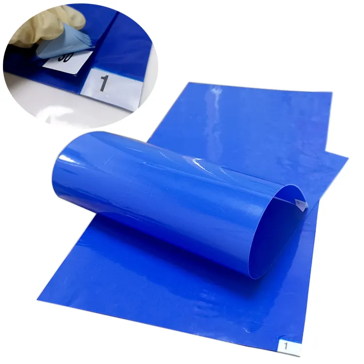 OEM 24X36 inch 30 Layers Peel Off Sticky Floor Mat Anti-Slip Cleanroom Adhesive Sticky Mats