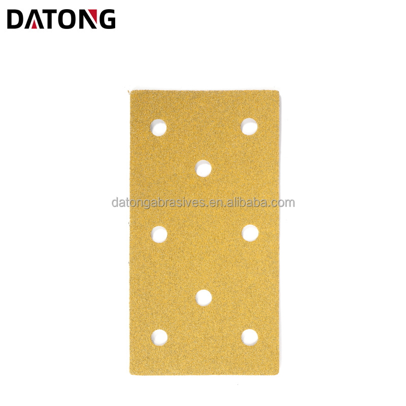 Datong factory High quality abrasives sand paper 5inch 8holes Grit 100 yellow Sanding Disc For Metal and Wood