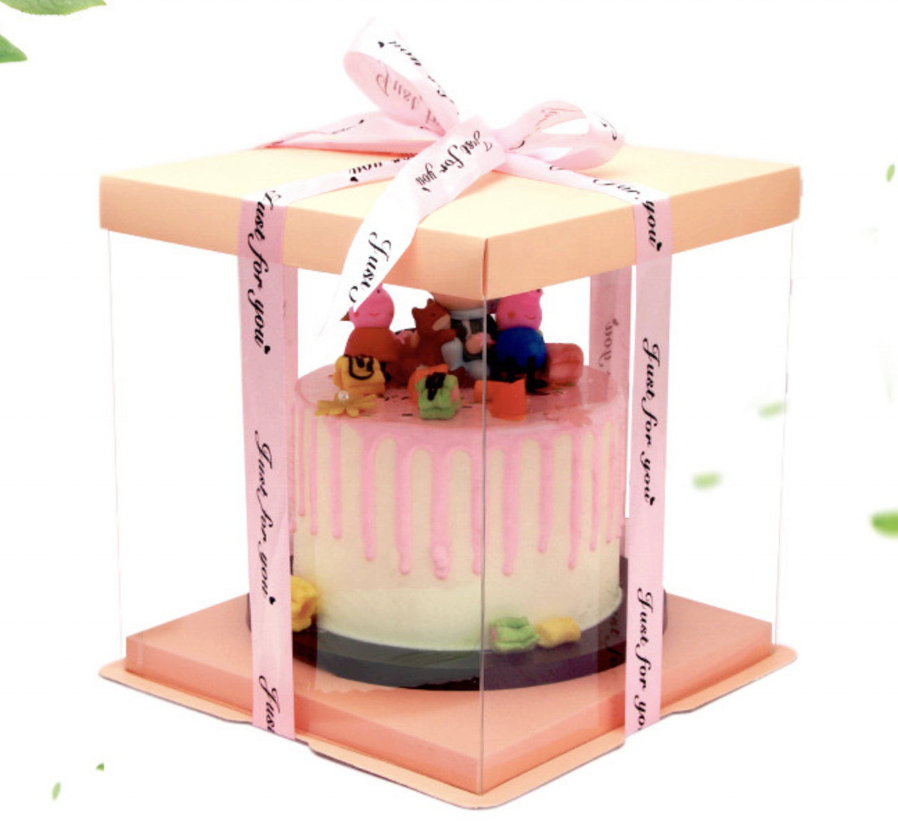 Transparent birthday cake box 3 in 1 cake box 4 "6" 14 "