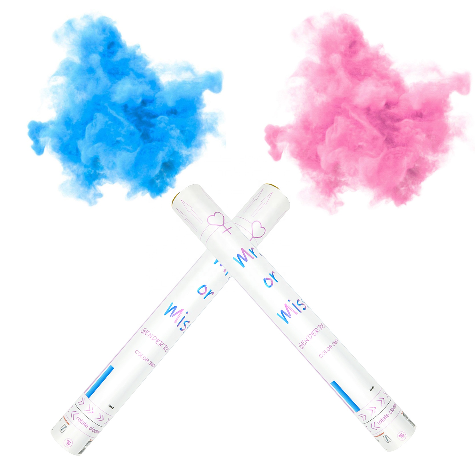Pink Blue Colour Smoke Powder Confetti Cannon Blue or Pink Confetti Cannon poppergender reveal