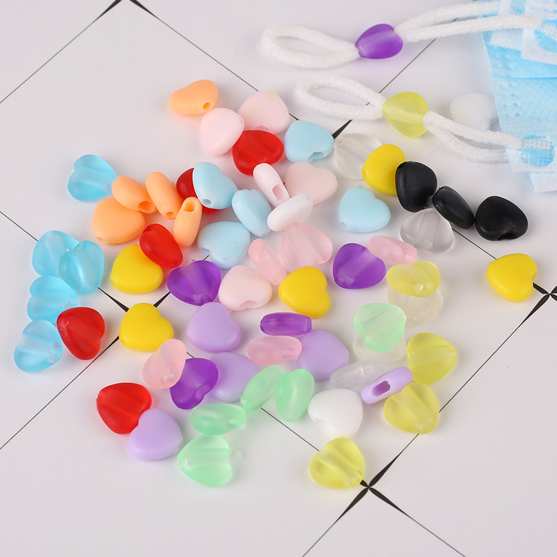 Heart shape silicone rubber adjusting elastic cord rope stoppers