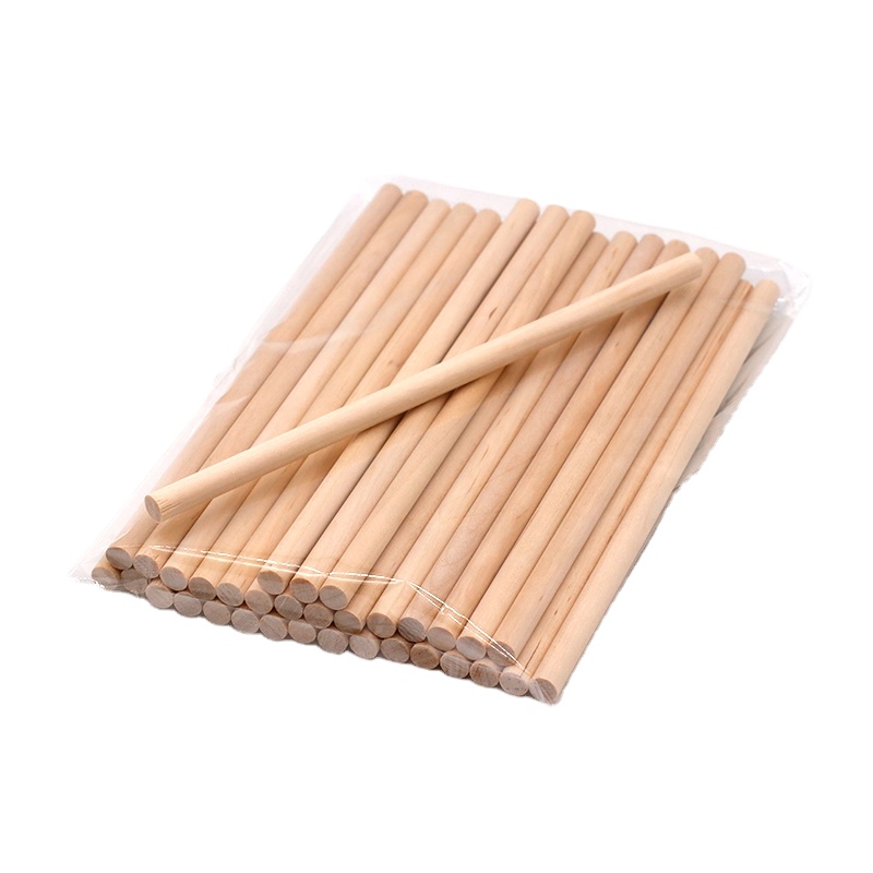 Wood Dowel Wodoen Rods Square Cotton Candy Sticks