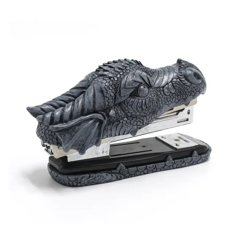 Manufacturer Direct Supplies Resin Dragon Head Stapler Creative Modelling Office Stationery Animal Stapler
