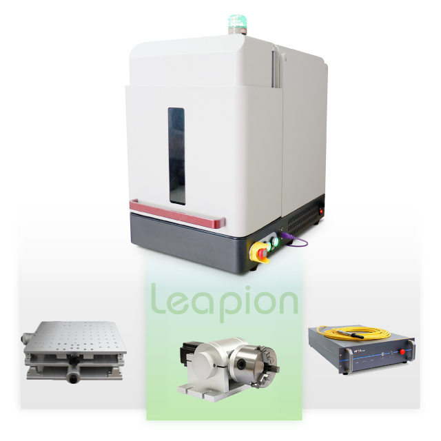 Leapion 30 Вт полный покрытый защитным экраном Волокна Лазерная маркирующая гравировальная машина для ювелирных изделий гравировка и золотого и серебряного цвета для резки