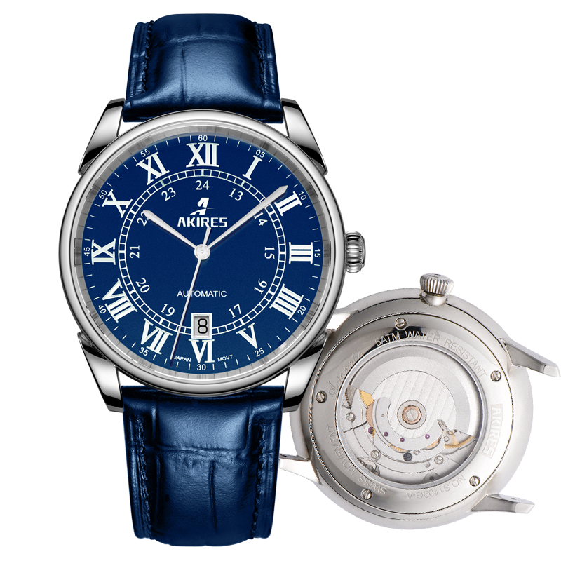 Top quality luxury automatic mechanical watch 904L stainless sapphire glass back ETA automatic movement watch for men