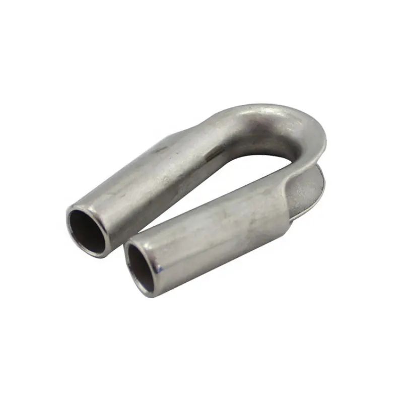 304 Stainless Steel M12 - M28 Wire Rope Tube Thimble Heavy Duty Cable Thimbles For Wire Rope