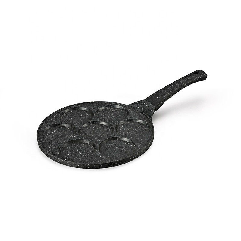 Colorful non stick coating pancake baking dishes & pans marble cookware breakfast egg frying pan