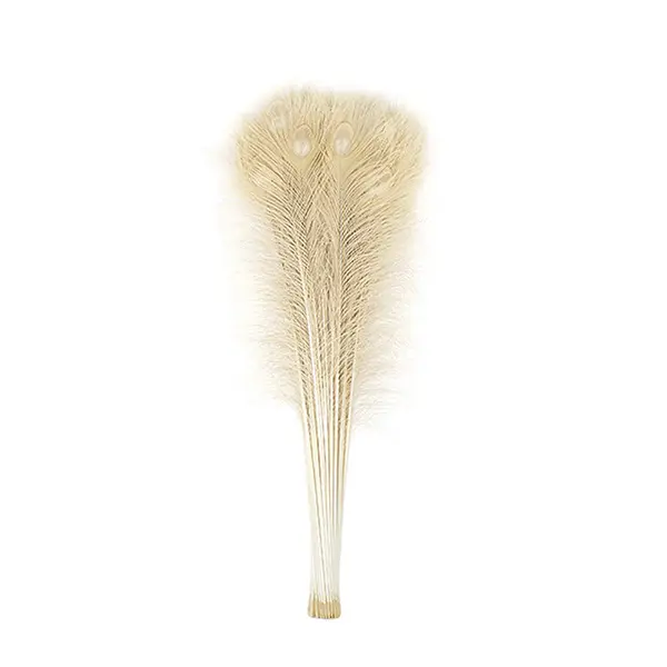 #1911 Manufacturer Bleached+Dyed 40-45 Inch Peacock Decoration Tail Feathers for Sale Cheap