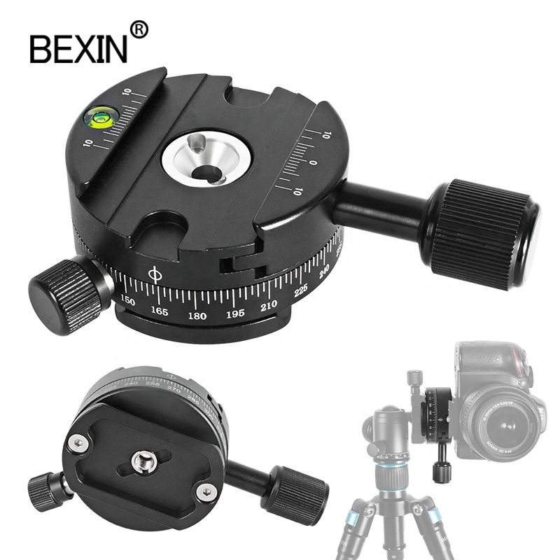 BEXIN Алюминий 360 градусов 1/4 "и 3/8" Винты панорамная шаровая Головка с быстроразъемным зажимом для штатив-Трипод для камеры крепление на голову