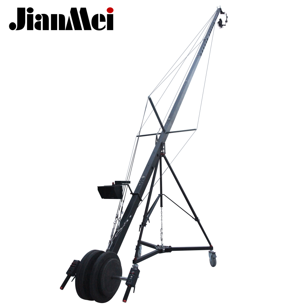 Китайский профессиональный кран jimmy jib для камеры Jianmei от собственного бренда, кран с рычагом 3-17 м, 4 или 3-колесная система jimmy