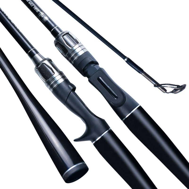 Fishing Tackle China Carbon Graphite 2.3m blank spinning rod trout bass Crappie ML casting carbon fiber fishing rod