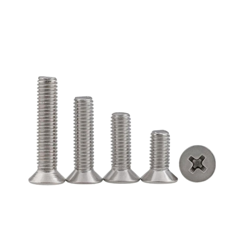 Flat head Cross recessed Machine screw stainless steel 304 316 GB65 GB67