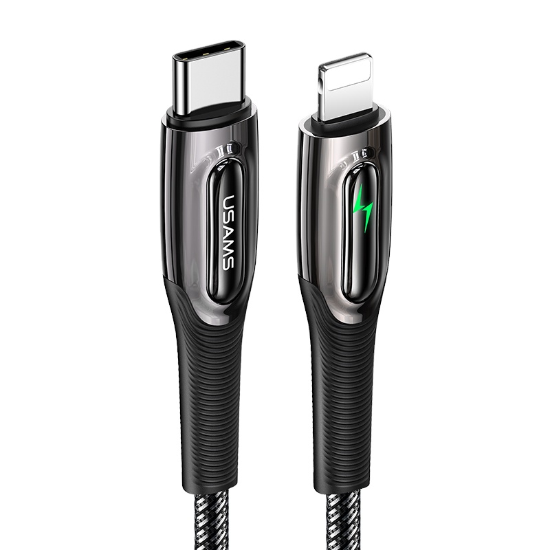 USAMS Wholesale custom support PD 20W PD Fast Charging intelligent Power-off USB C to Light Cable For iphone 13
