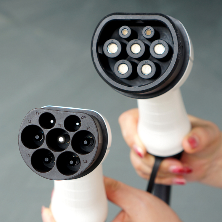 Оптовая цена, трехфазный зарядный разъем 22 кВт AC EV, зарядный пистолет с двойной головкой для зарядки EV, зарядные станции EVSE