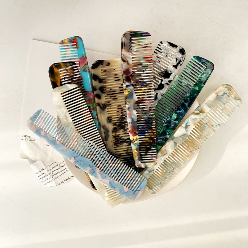 RARA 15CM Hot Sale Ins Fashion Hair Accessories Wholesale Custom Colorful Marble Acetate Hair Combs