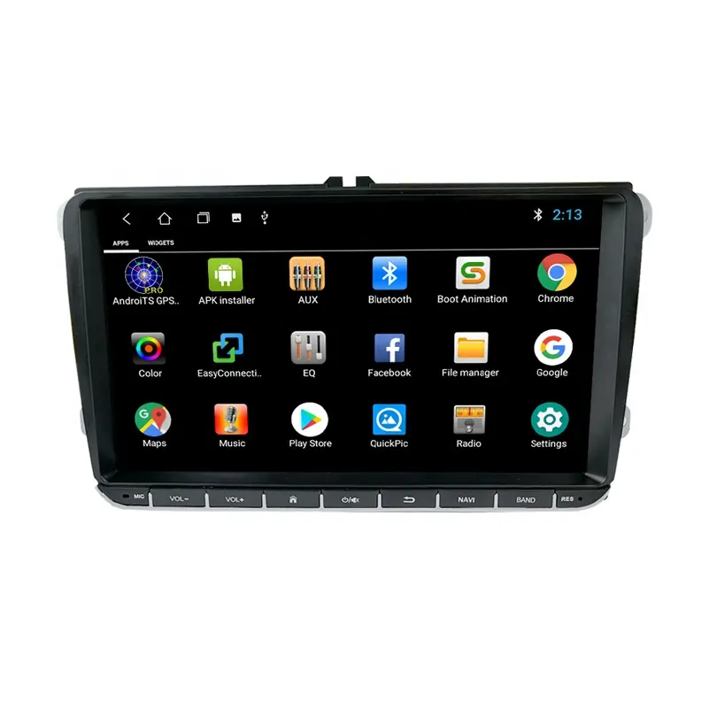 Latest 9 inch Full Touch Screen Android 9 Car GPS Radio 2 Din Bluetooth Car Stereo For VW With WiFi Mirror Link