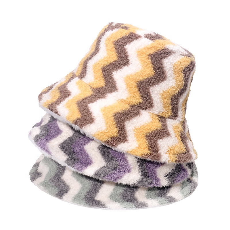 Women's Faux Fur Winter Fisherman Hat Warm soft comfortable for Women bucket hats custom logo
