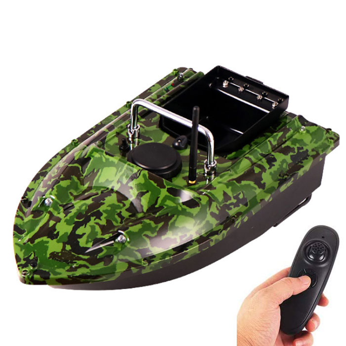 RC Fishing Bait Boat with 2 Motors Fishing Boat 500M Wireless Single Hand Remote Control Smart Fishing Feeder Speedboat