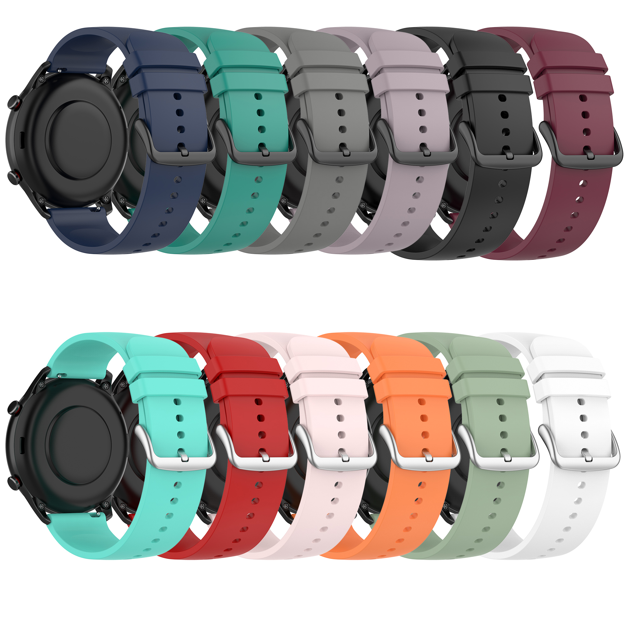 Wrist Strap 22mm Sports Silicone bands for Huami Amazfit PACE Stratos 3 2/2S GTR 47mm Smart Watch Replacement Smart band