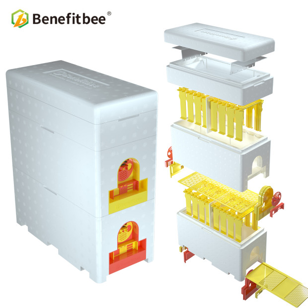 Benefitbee EPS/ПСВ (мульти-функциональный Queen Bee вязка коробка королева разведение в виде пчелиных сот с пеной в виде пчелиных сот