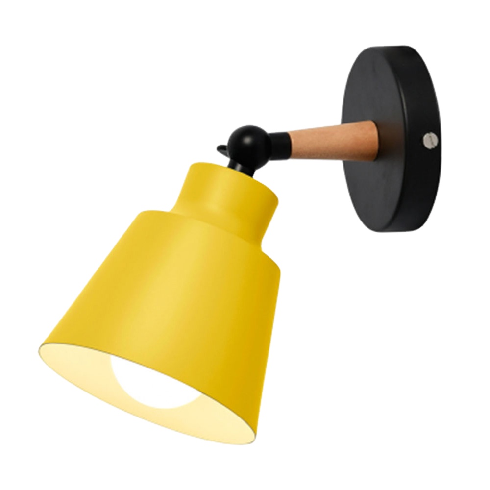 E27 Wrought Iron Lampshade Simple Aluminum Led Wall Light Creative Hotel Wall Lamp