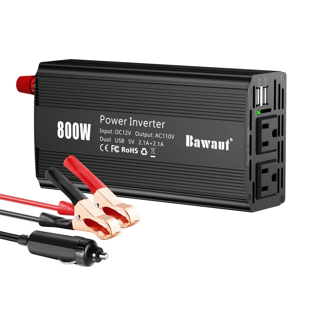 Automatic msw power inverter 800 watt 12V to 110V For Rechargeable RV Car Home Outdoor