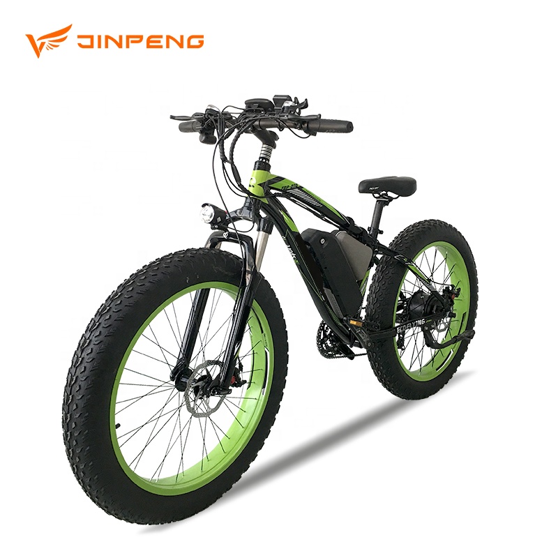 Электрический велосипед JINPENG TOP-012 с толстыми шинами для снега, пляжа, для взрослых, 21 скорость, переменная скорость, двойные дисковые тормоза, горный велосипед, горячая Распродажа