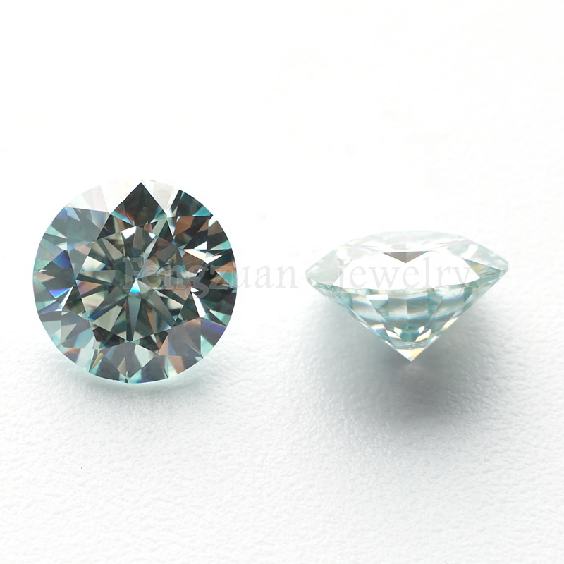 Wuzhou завод Moissanite ювелирные изделия VVS светло-голубой цвет 1ct-6ct круглая форма Moissanite алмаз дешевая цена для изготовления Золотого кольца