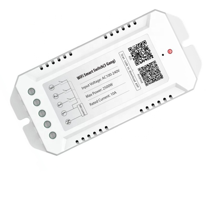 220V 10A 3Gang переключатель Wi-Fi с Потребляемая мощность монитора