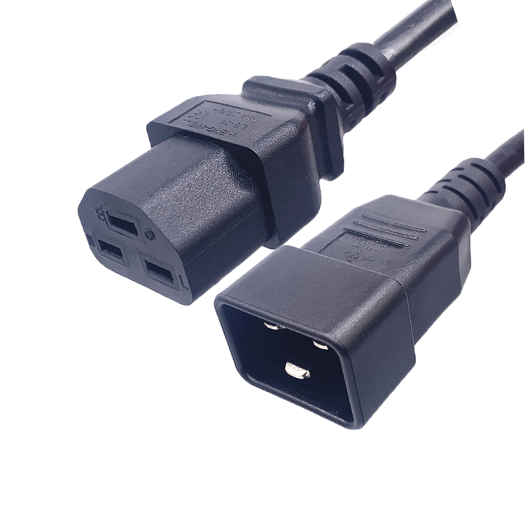 Удлинительный шнур питания Heng-well с сертификатом UL, черный разъем IEC PVC C20-C21, шнур питания