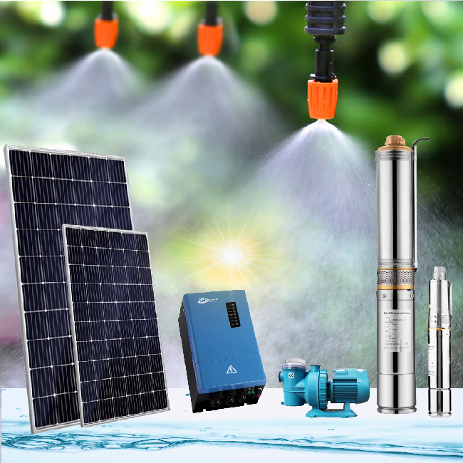 Solar Borehole submersible Pumping water pump 48v 500w 600w screw Solar Submersible Pump