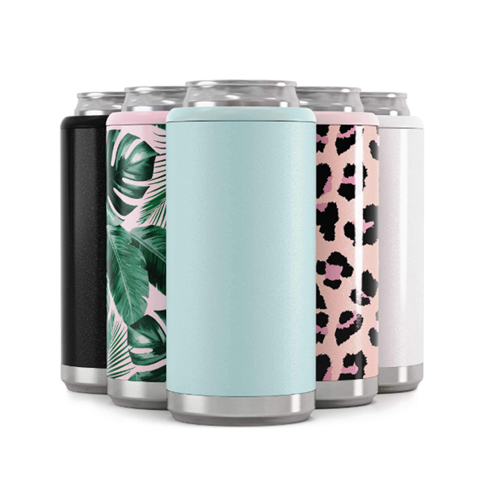 Оптовая продажа; 12oz тонкие весы из нержавеющей стали, узкие вакуумный термос пива изолятор Может Охладитель Бутылок Держатель Для Напитков
