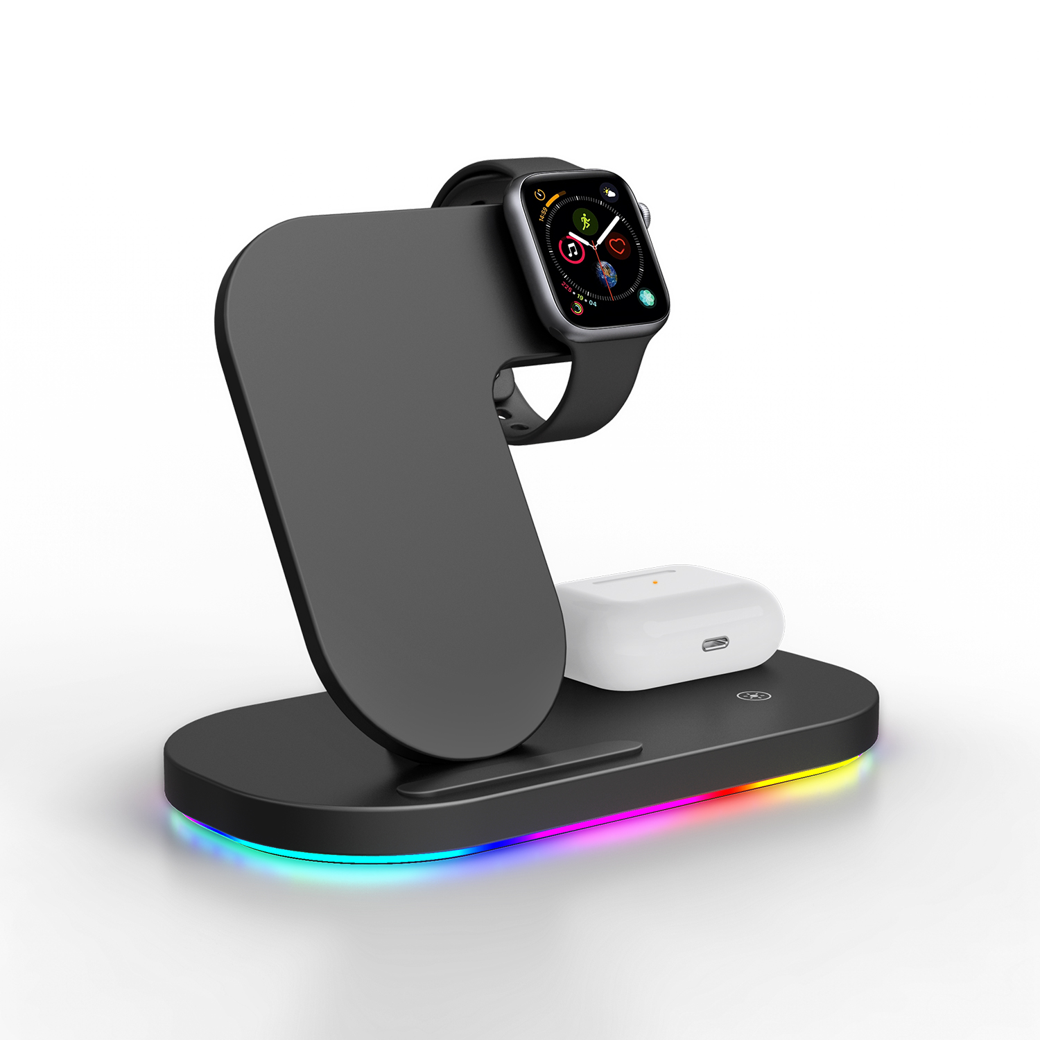 15W Qi Fast Wireless Charger Stand For iPhone 12Pro XR Apple Watch 3 in 1 Foldable Charging Dock Station for Airpods Pro iWatch